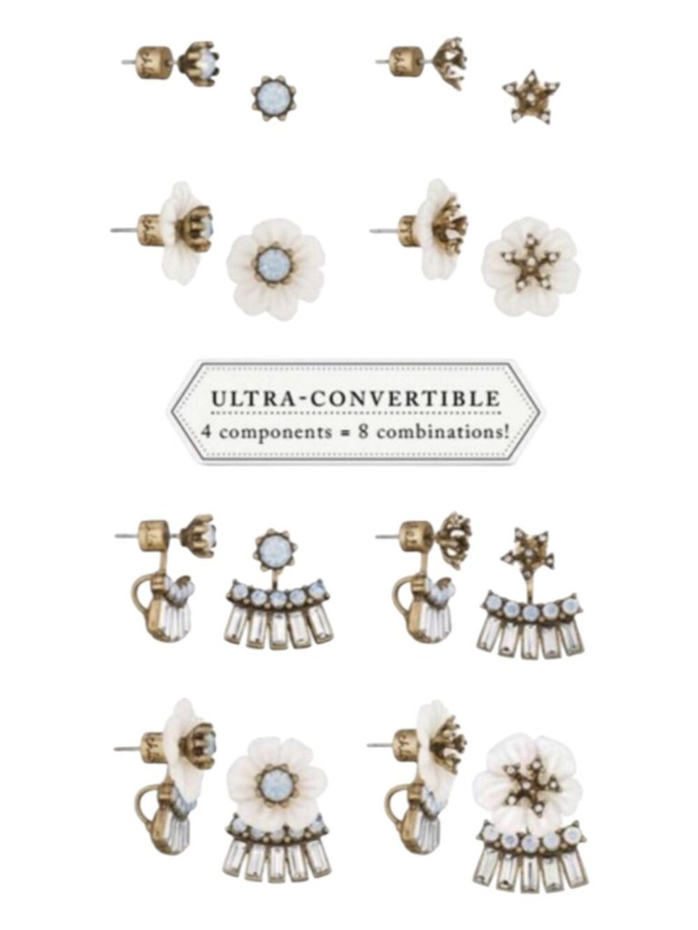 Chloe + Isabel Bella Fiore Convertible Jacket Earrings